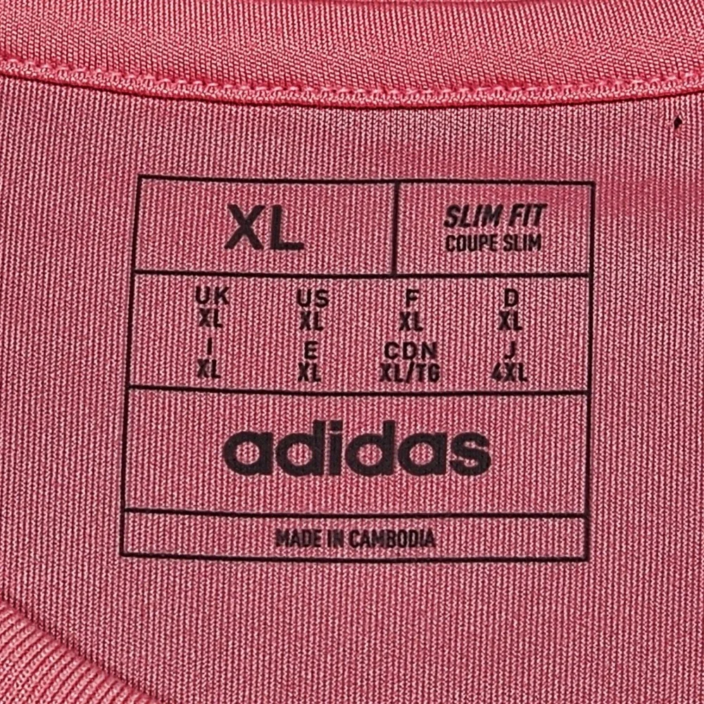 Adidas Soccer Jersey Mens XL Pink Black Striped Aeroready Slim Fit Athletic